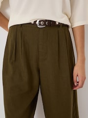 Hush Green Linen Blend Lya Bermuda Shorts - Image 4 of 5