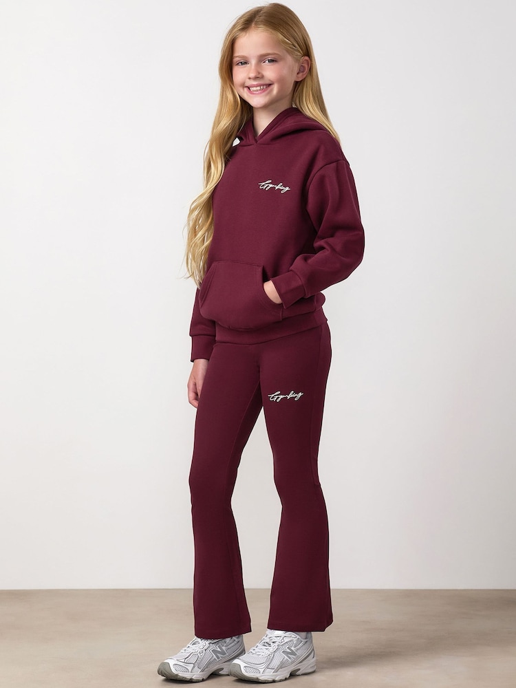 Gym King Red Script Relaxed Fit Hoodie - Image 1 of 4 Gym King Red Script Relaxed Fit Hoodie - Image 1 of 4