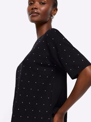 River Island Black Heatseal Top - Image 3 of 3