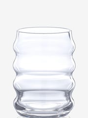 Set of 2 Clear Scandi Ripple Glasses - Image 4 of 4