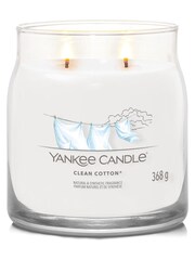Yankee Candle White Signature Medium Jar Scented Candle Clean Cotton - Image 3 of 4