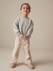 Ecru Ribbed Wide Leg Trousers (3mths-7yrs) - Image 2 of 8