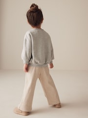 Ecru Ribbed Wide Leg Trousers (3mths-7yrs) - Image 3 of 8