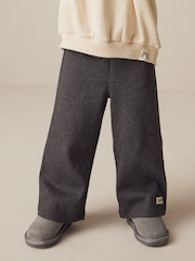Charcoal Grey Ribbed Wide Leg Trousers (3mths-7yrs) - Image 1 of 7