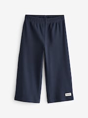 Navy Ribbed Wide Leg Trousers (3mths-7yrs) - Image 3 of 5