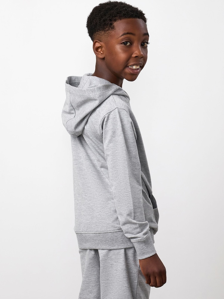 Gym King Grey Victory Loopback Hoodie - Image 2 of 4 Gym King Grey Victory Loopback Hoodie - Image 2 of 4