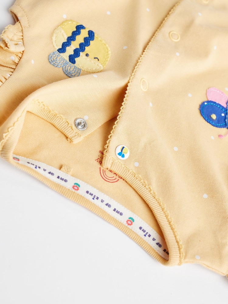 Blue/ Yellow Character Baby Rompers 3 Pack - Image 10 of 10