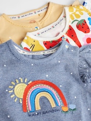 Blue/ Yellow Character Baby Rompers 3 Pack - Image 7 of 10