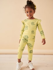 Green Flower Leggings (3mths-7yrs) - Image 2 of 6