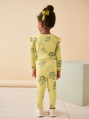 Green Flower Leggings (3mths-7yrs) - Image 3 of 6