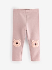 Striped Bear Embellished Leggings (3mths-7yrs) - Image 3 of 5