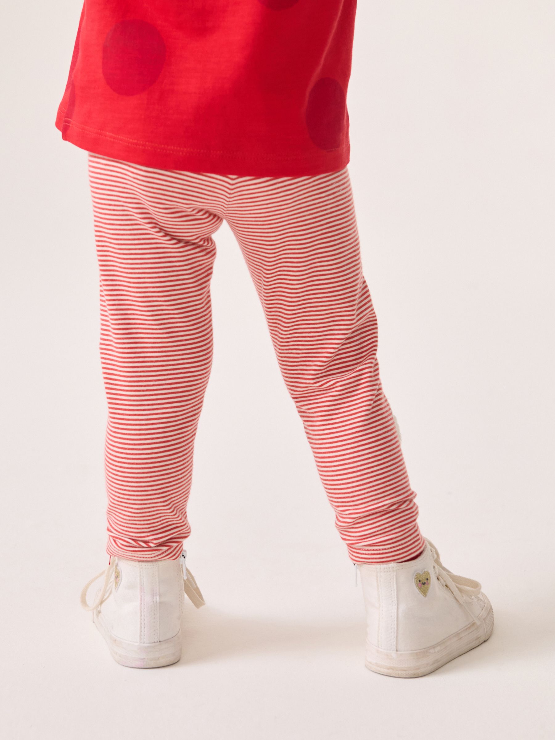 Buy Red Stripe Christmas Santa Embellished Leggings 3mths 7yrs from Next Luxembourg