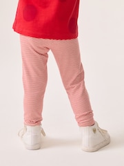 Red Stripe Christmas Santa Embellished Leggings (3mths-7yrs) - Image 3 of 7