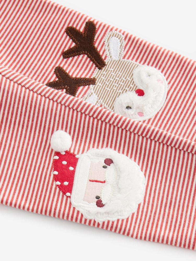 Red Stripe Christmas Santa Embellished Leggings (3mths-7yrs) - Image 7 of 7