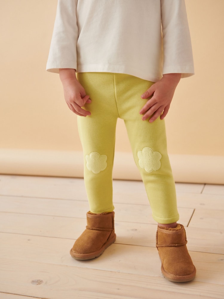 Bright Green Cosy Fleece Lined Leggings (3mths-7yrs) - Image 1 of 7
