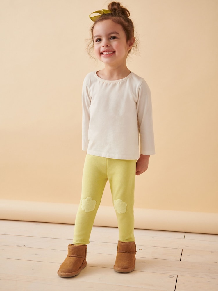 Bright Green Cosy Fleece Lined Leggings (3mths-7yrs) - Image 2 of 7