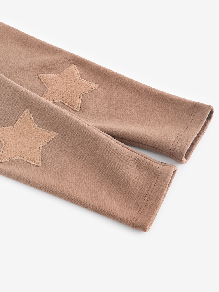 Tan Brown Cosy Fleece Lined Leggings (3mths-7yrs) - Image 3 of 3