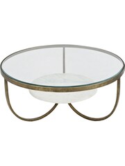 Libra Interiors Gold Nolita Iron Round Coffee Shelf - Image 2 of 2