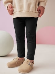 Black Cosy Fleece Lined Leggings (3mths-7yrs) - Image 1 of 3