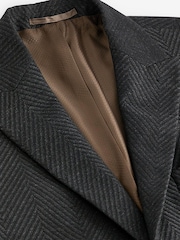 Chevronmuster, grau - Eleganter, strukturierter Blazer in schmaler Passform - Bild 9 von 12