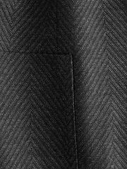 Chevronmuster, grau - Eleganter, strukturierter Blazer in schmaler Passform - Bild 12 von 12