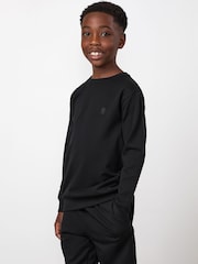 Gym King Black Victory Loopback Crew Sweat Top - Image 3 of 4