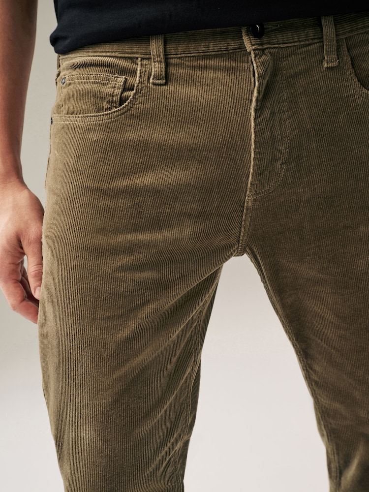 Stone Straight Fit Cord Jean Style Trousers - Image 1 of 10