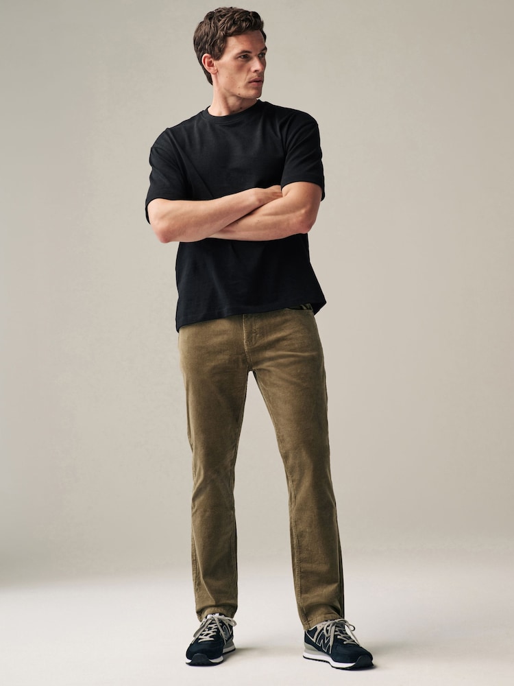 Stone Straight Fit Cord Jean Style Trousers - Image 2 of 10