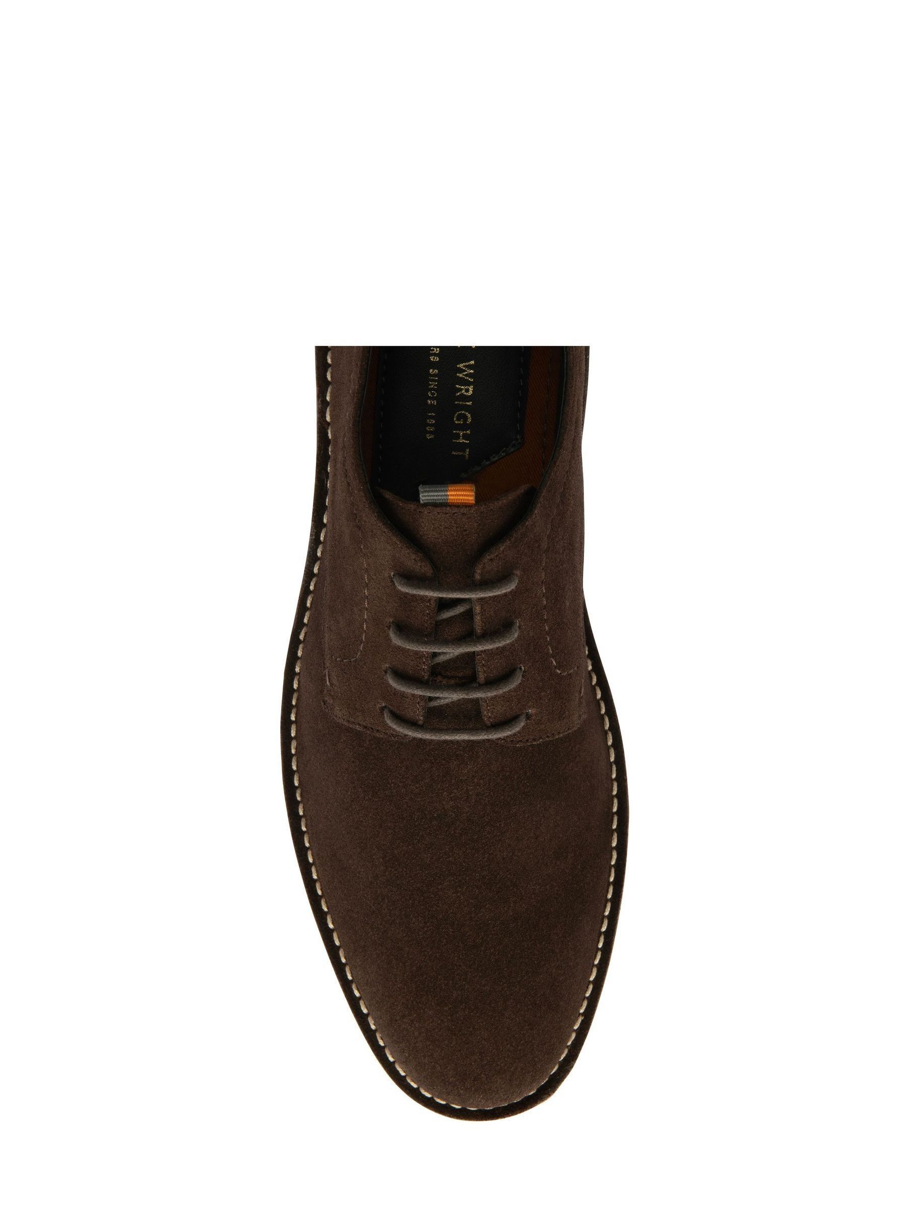 Buy Frank Wright Brown Dark Mens Suede Lace Up Desert Boots from Next Luxembourg