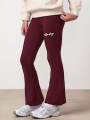 Gym King Red Script Flared Leggings - Image 3 of 4