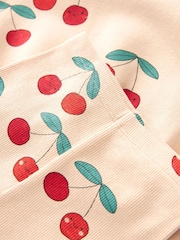 Red/Cream Cherry 2 Piece Baby Sweat & Leggings Set - Image 4 of 4