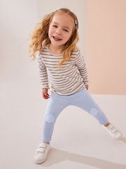 Vaalea Sininen - Mukava fleecevuorattu leggingsit (3kk -7v) - Kuva 2 / 8
