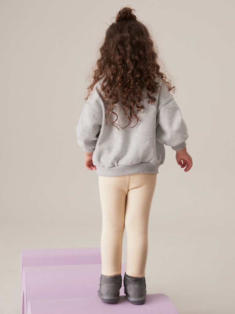 Cream - Kuschelige Leggings mit Fleecefutter (3 Monate bis 7 Jahre) - Image 3 of 8