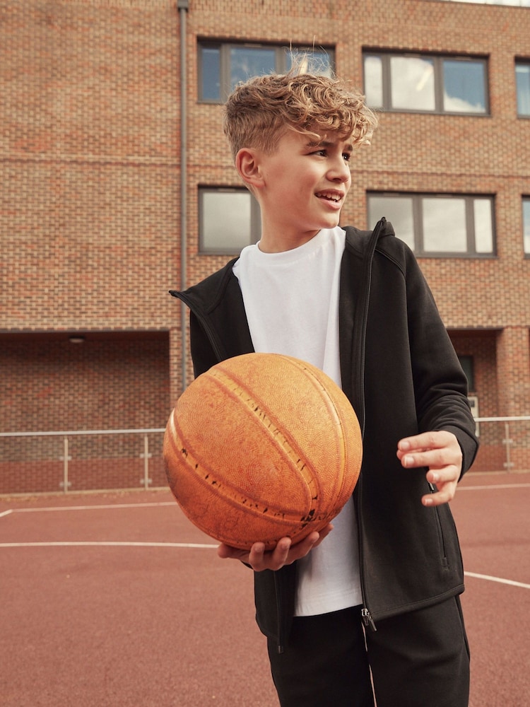 Black Marl Sports Zip Through Jacket (3-16yrs) - Image 11 of 11 Black Marl Sports Zip Through Jacket (3-16yrs) - Image 11 of 11