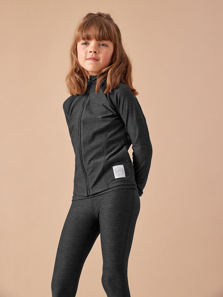 Schwarz meliert - Sportliche Jacke mit durchgehendem Reißverschluss (3—16 Jahre) - Bild 2 von 9 Schwarz meliert - Sportliche Jacke mit durchgehendem Reißverschluss (3—16 Jahre) - Bild 2 von 9