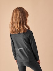 Black Marl Sports Zip Through Jacket (3-16yrs) - Image 4 of 9
