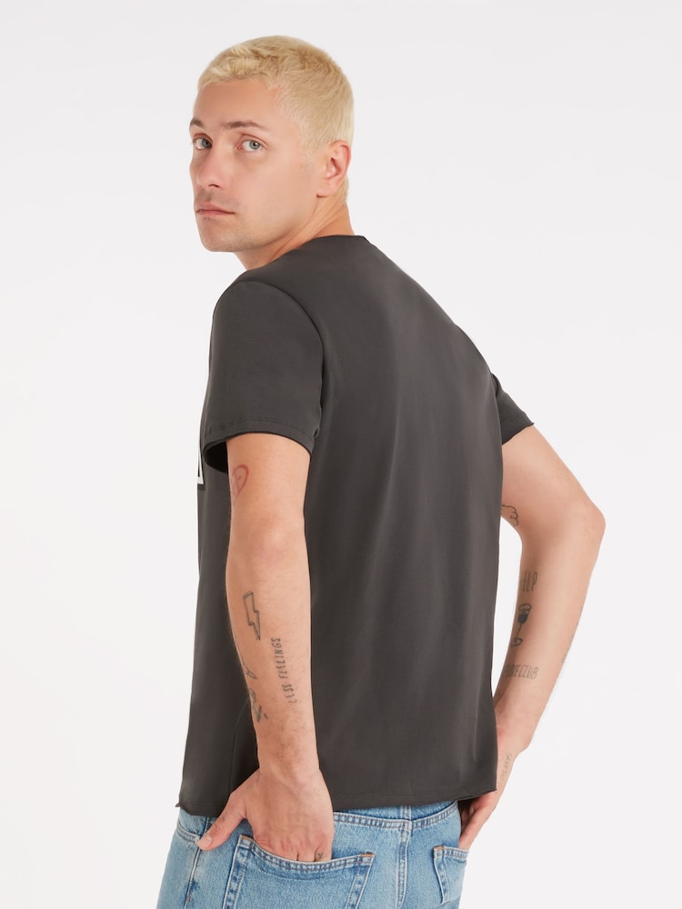 Amplified Grey Oasis Logo 100% Cotton T-Shirt - Image 2 of 4