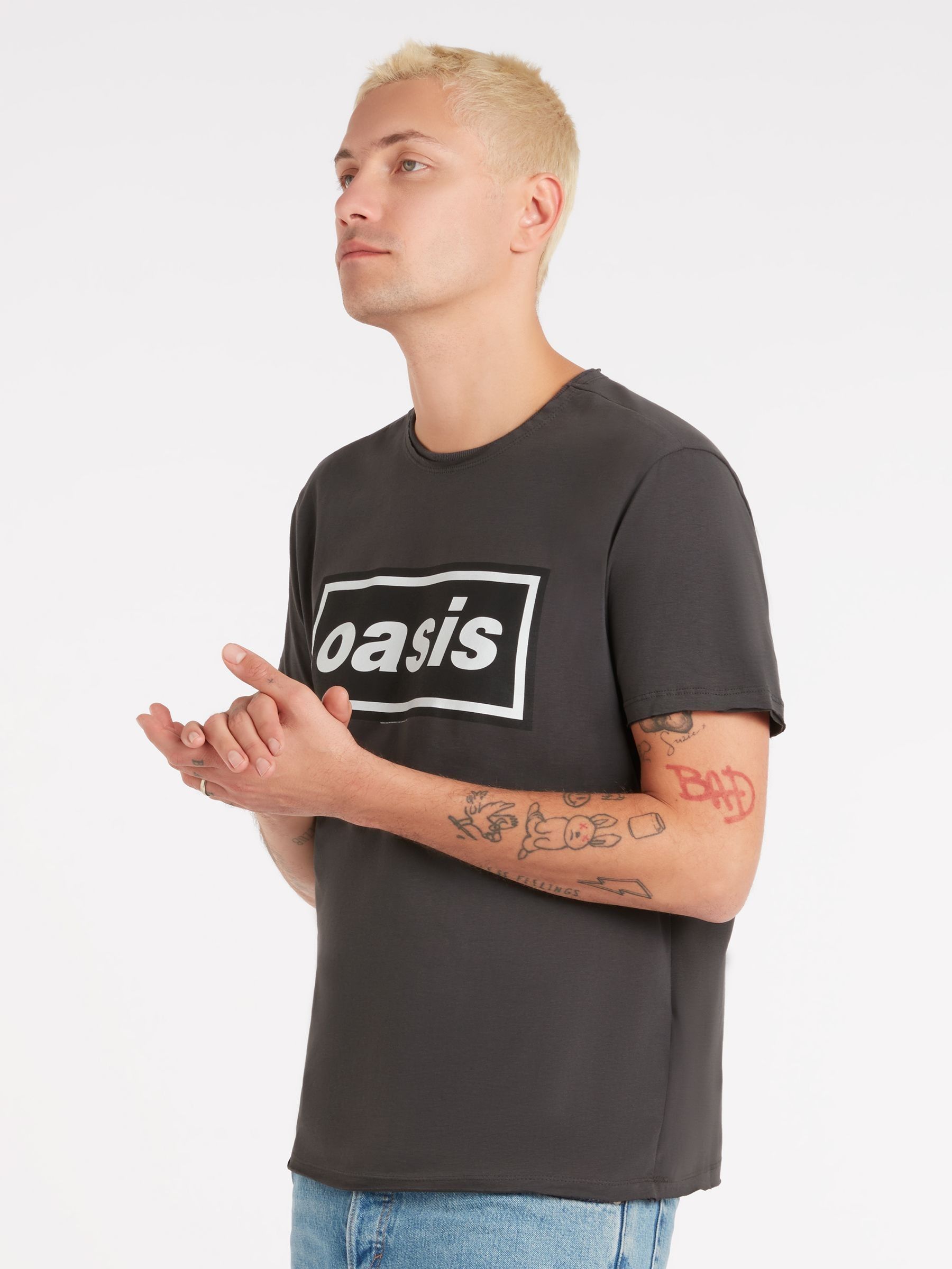 Buy Amplified Grey Oasis Logo 100% Cotton T-Shirt from the