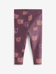 Schokoladenbraun mit Bärenmotiv - Gerippte Jerseyleggings (3 Monate bis 7 Jahre) - Bild 5 von 6