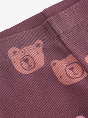 Schokoladenbraun mit Bärenmotiv - Gerippte Jerseyleggings (3 Monate bis 7 Jahre) - Bild 6 von 6