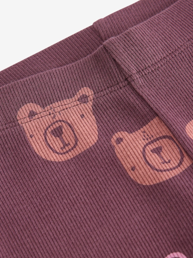 Schokoladenbraun mit Bärenmotiv - Gerippte Jerseyleggings (3 Monate bis 7 Jahre) - Bild 6 von 6 Schokoladenbraun mit Bärenmotiv - Gerippte Jerseyleggings (3 Monate bis 7 Jahre) - Bild 6 von 6