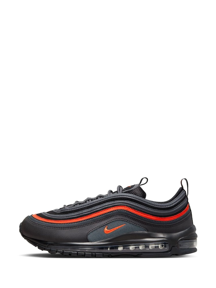 Nike Black/Red Air Max 97 Trainers - Image 2 of 10