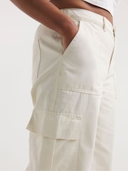 Simply Be Cream Cargo Utility Trousers - Image 4 of 4