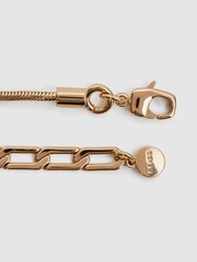 Reiss Gold Isobel Adjustable Snake Chain Belt - Image 4 of 4