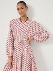 Hush Red Floral Godet Skirt Mini Dress - Image 3 of 5