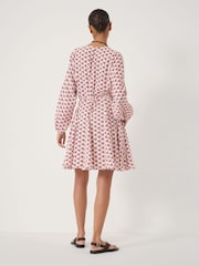 Hush Red Floral Godet Skirt Mini Dress - Image 4 of 5