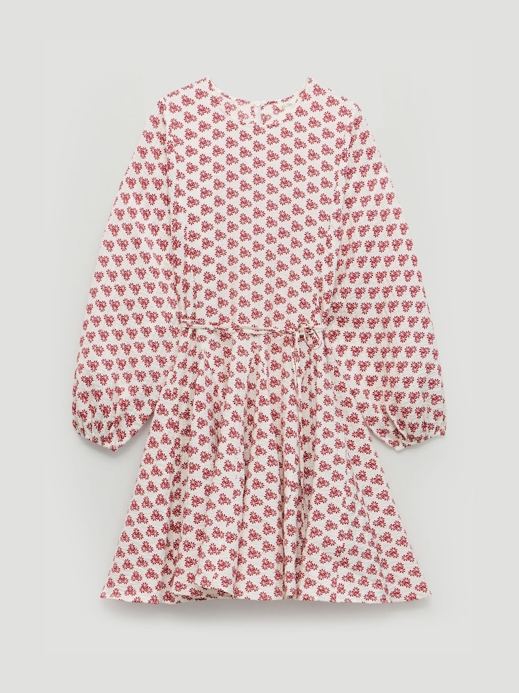 Hush Red Floral Godet Skirt Mini Dress - Image 5 of 5