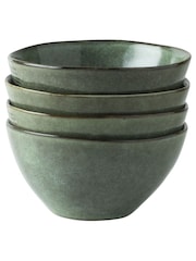 Dutch Rose Set of 4 Green Serenity Bowls 15cm - Image 2 of 3