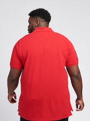 U.S. Polo Assn. Red Big & Tall Mens Player 3 100% Cotton Logo Pique Polo Shirt - Image 2 of 6