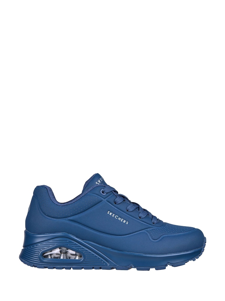 Skechers Dark Blue Womens Standard Fit Uno Trainers - Image 1 of 5